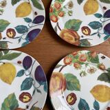 4 Laure Japy Limoges porcelain dessert plates