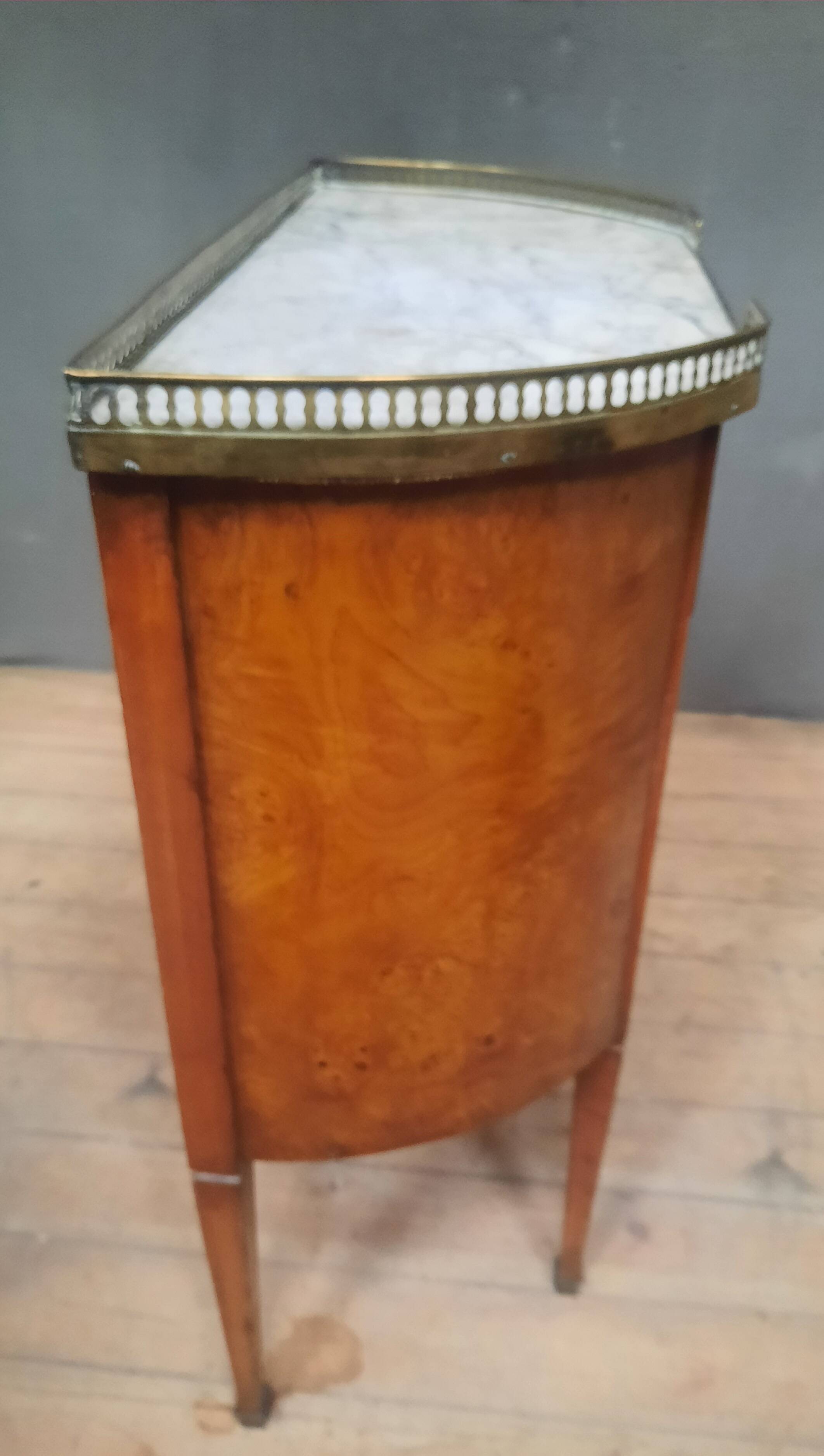 Small Louis XVI style chest of drawers with rounded sides