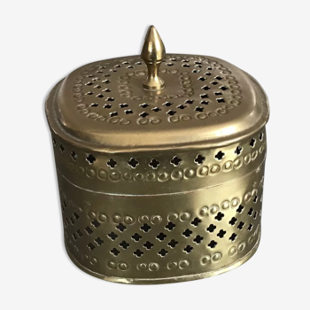 Boîte à bijoux décorative carré en laiton