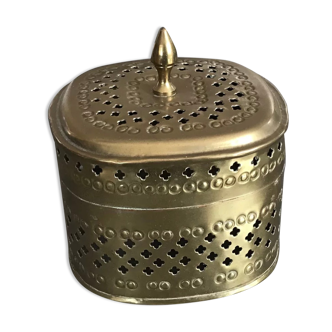 SQUARE DECORATIVE JEWELRY BOX MADE OF BRASS