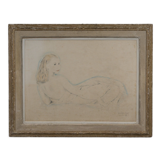 Lithograph mariette lydis paris 29 of 200 woman denudee frame ceruse