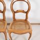Paire de chaises cannées, en bois