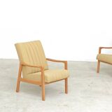 Pair of cream living room armchairs Jitona Sobeslav 1960
