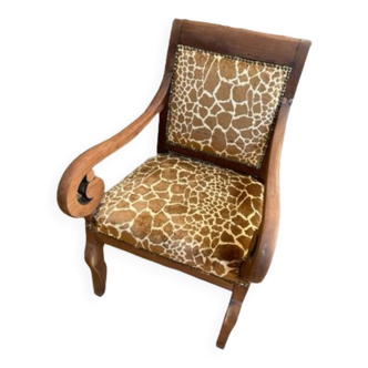 Fauteuil style Restauration Girafe