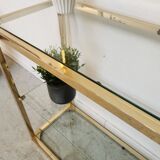 Shelf vintage brass gilded design 1970