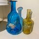 2 painted and enamelled turned glass bottles Napoleon III 3