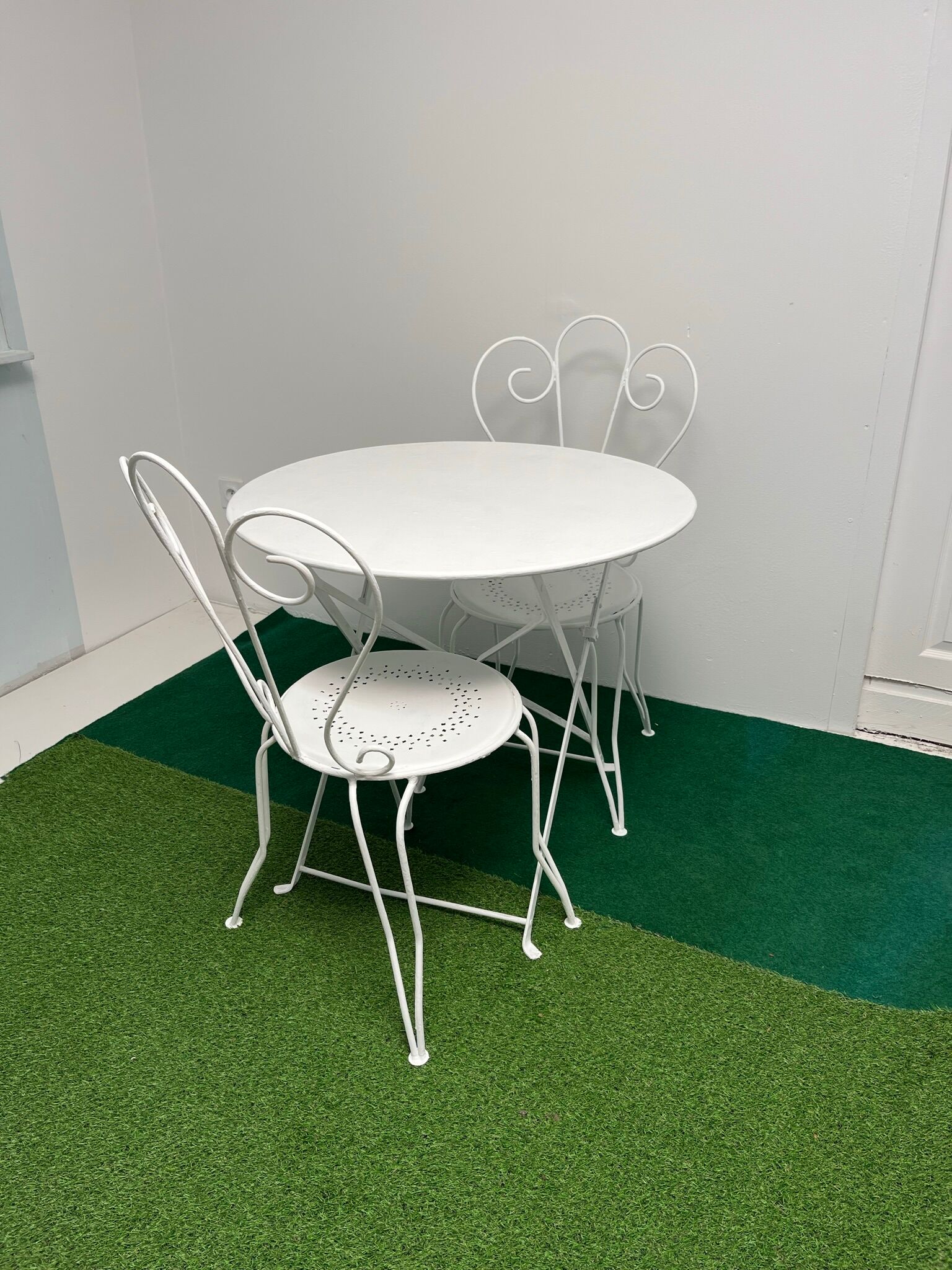 Garden furniture wrought iron folding year 50-60