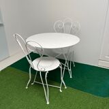 Garden furniture wrought iron folding year 50-60