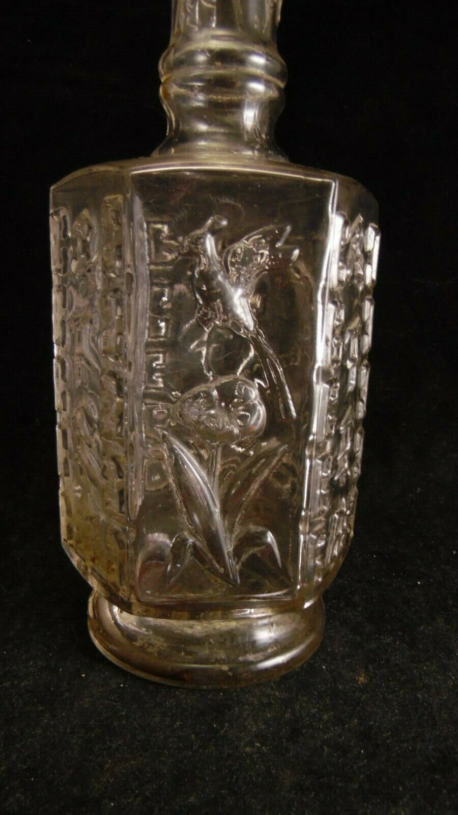 Bottle blown glass Legras décor China or Japan
