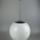 1960s and 1970s Globe Lamp, Hanging Lamp, Glass Ceiling Lamp, Space Age Des