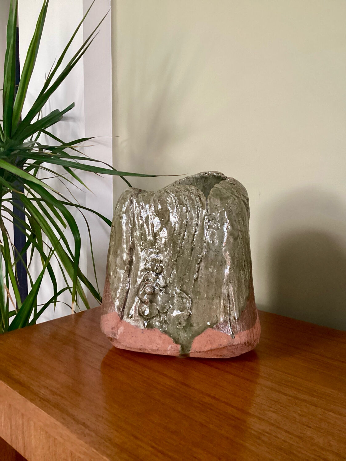 Glazed terracotta vase