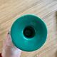 Vintage green ceramic candlestick