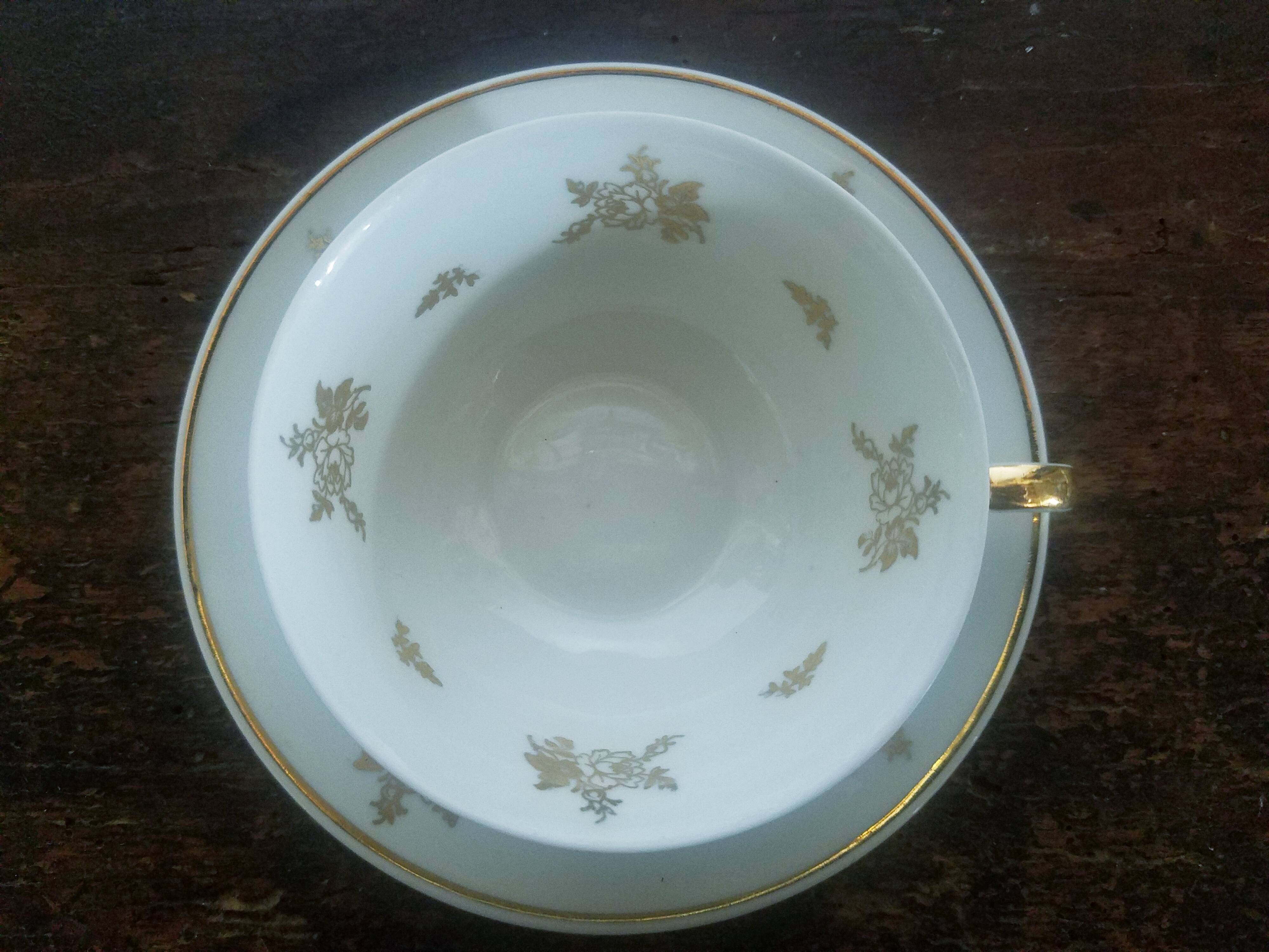 Luf gold porcelain tea service