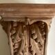 Neo classical console terracotta shelf acanthus leaves