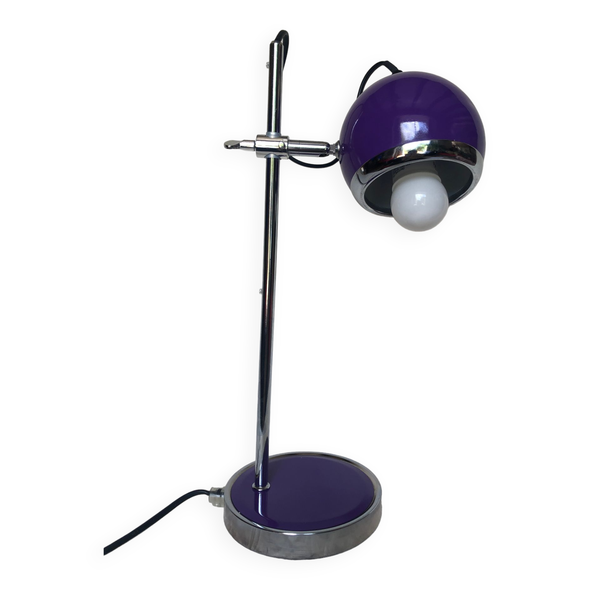 Vintage purple eyeball lamp