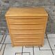 Vintage Scandinavian wooden chest of drawers with 6 drawers from the 1970s.