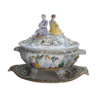 Soupière en porcelaine portugaise Alcobaca