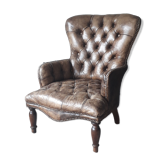 Fauteuil Chesterfield antique