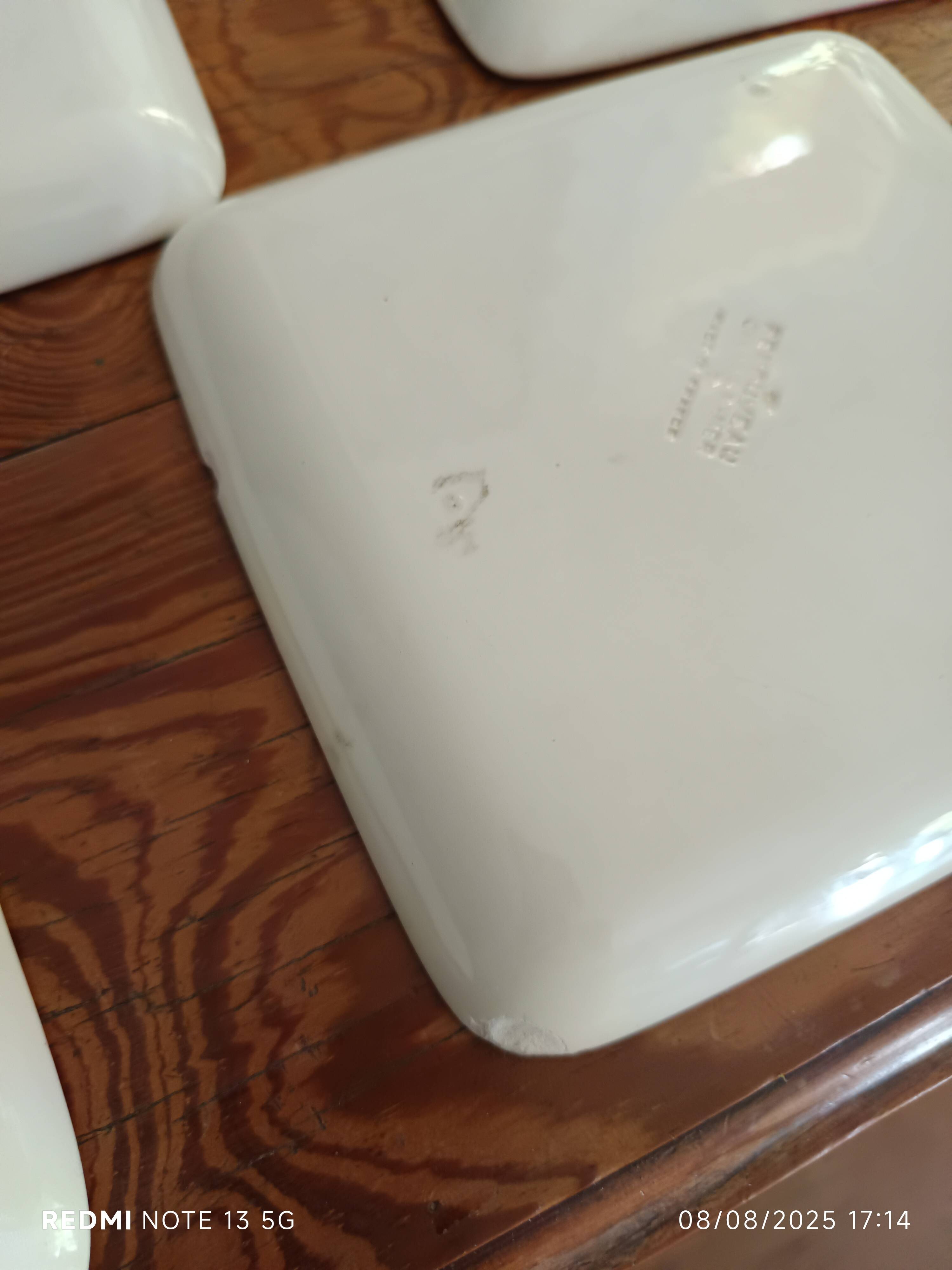 Set of 10 vintage enameled earthenware plates Renouveau Cagnes sur Mer