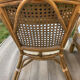 2 fauteuils vintage en cannage et bambou