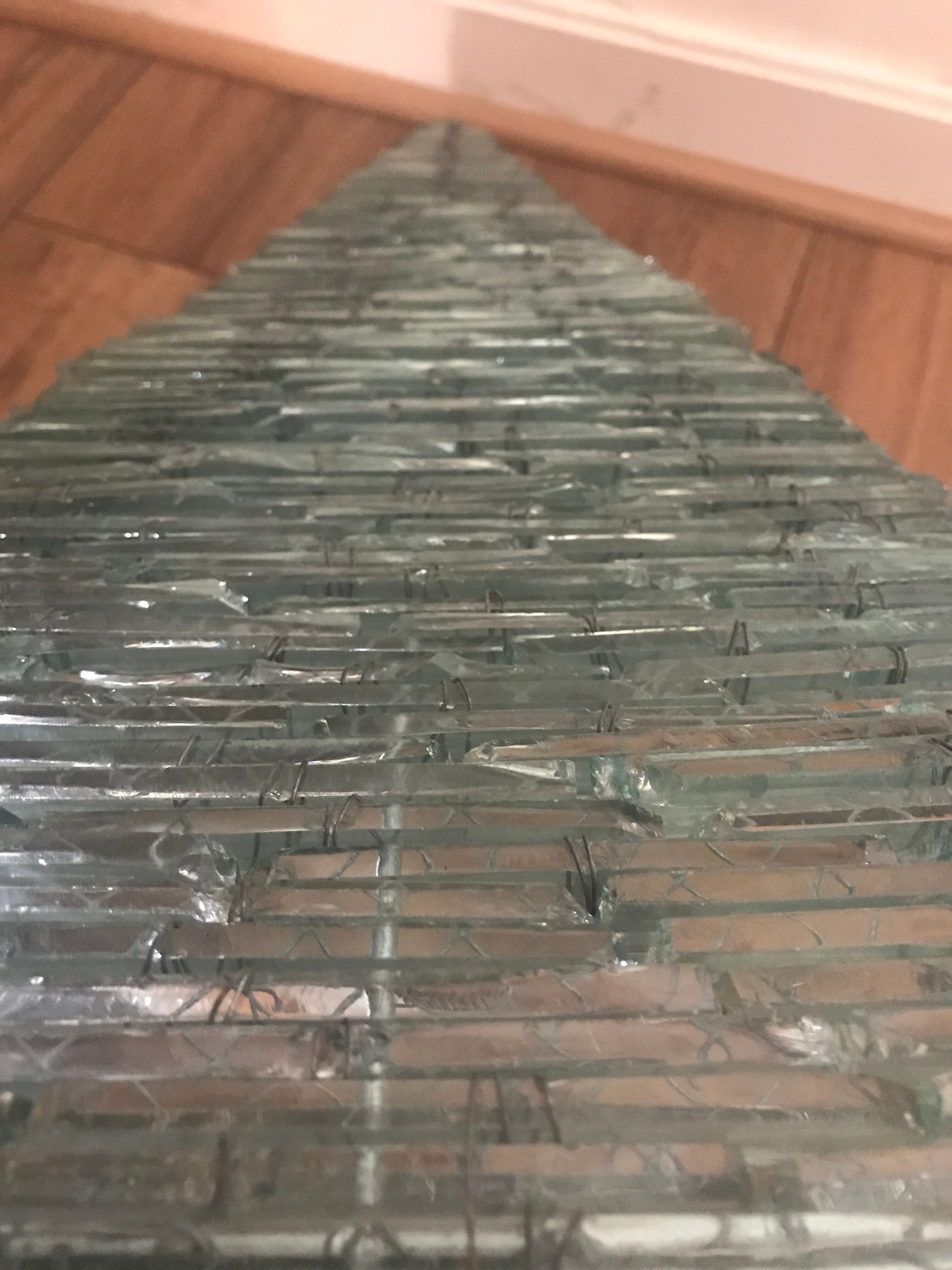 Stacked glass pyramid lamp, 1970