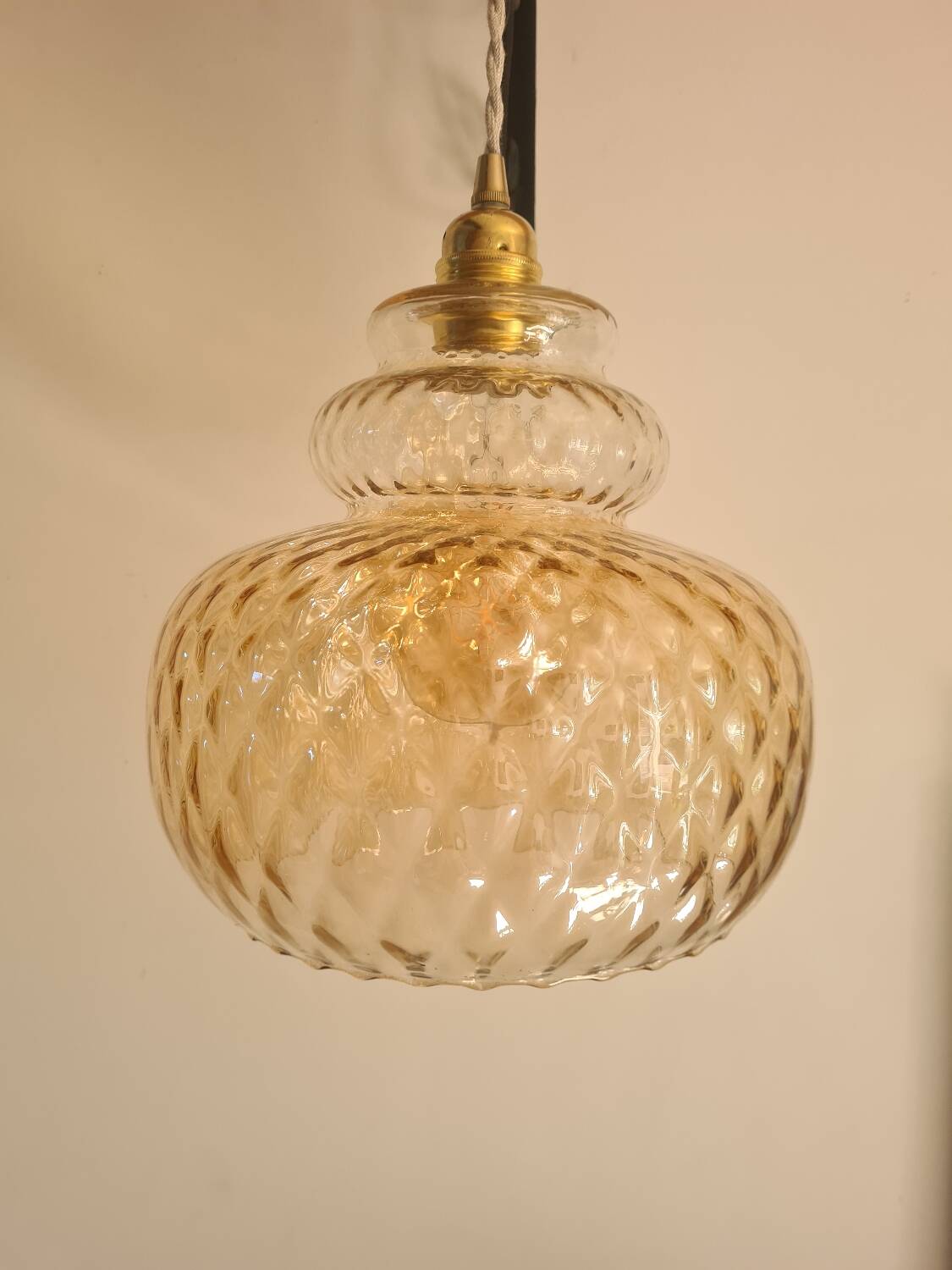 Vintage glass pendant light