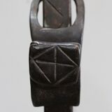 Paire de chenets en fer forgé - fin XIXe