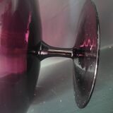 Vintage Ingrid Glashütte purple glass bowl – 70s modernist design