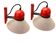 Set de 2 appliques rouges industrielles, années 1970