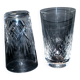 Set of 2 junon water juice glasses in cut crystal cristallerie lorraine lemberg