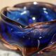 Decorative glass floral bowl