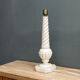 Italian lamp foot in twisted white marble