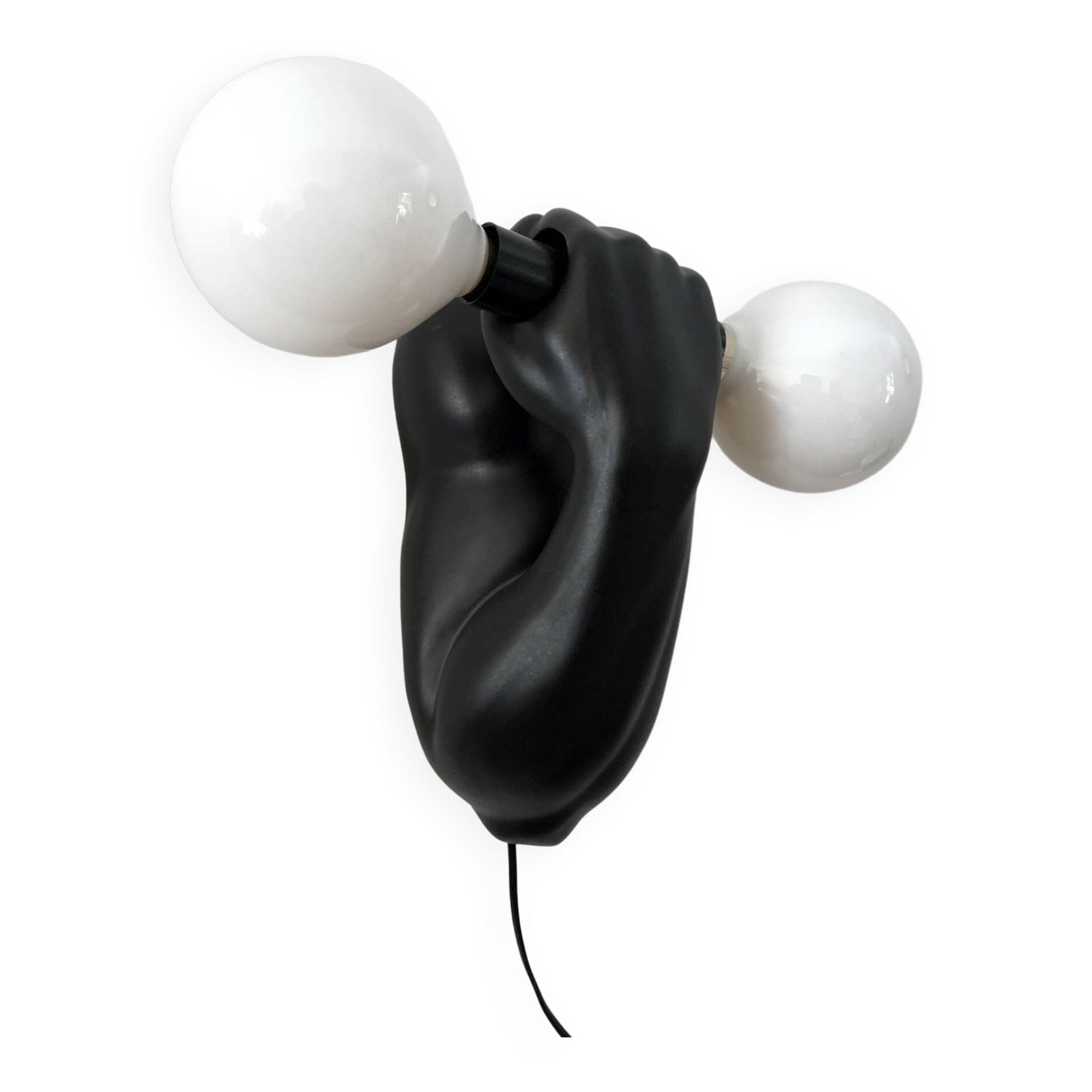 Vintage ceramic wall lamp by JC Peiré 80s