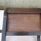 Bridge chair in red ribbed fabric