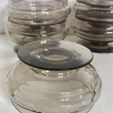 Champagne cups of smoked glass