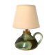 Lampe céramique, abat jour et câble tressé 2m