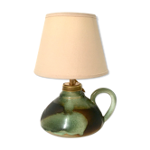 Lampe céramique, abat jour et câble tressé 2m