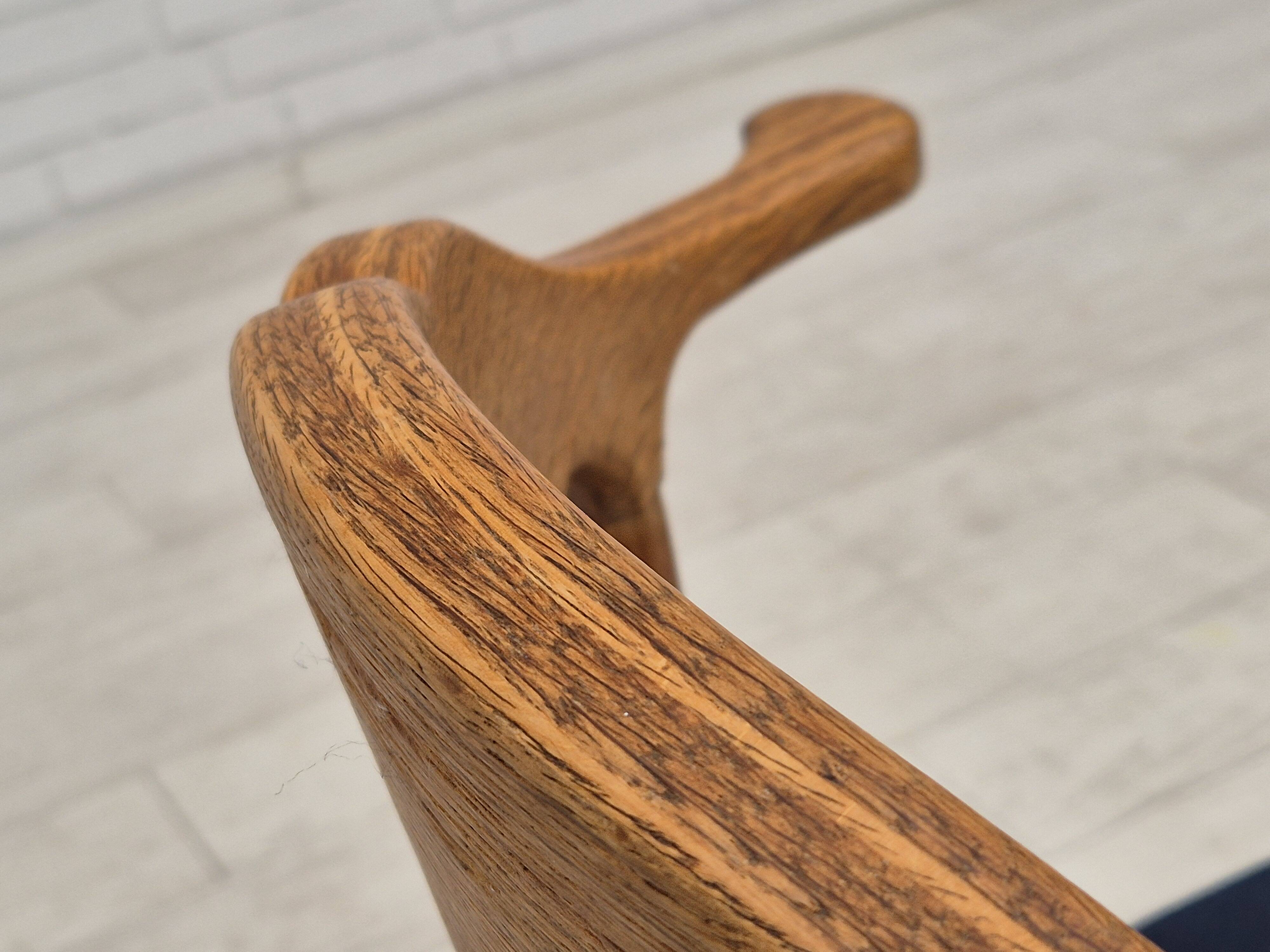 1970s, Danish design by Henning Kjærnulf for EG Kvalitetsmøbel, set of 4 dining chairs, original.