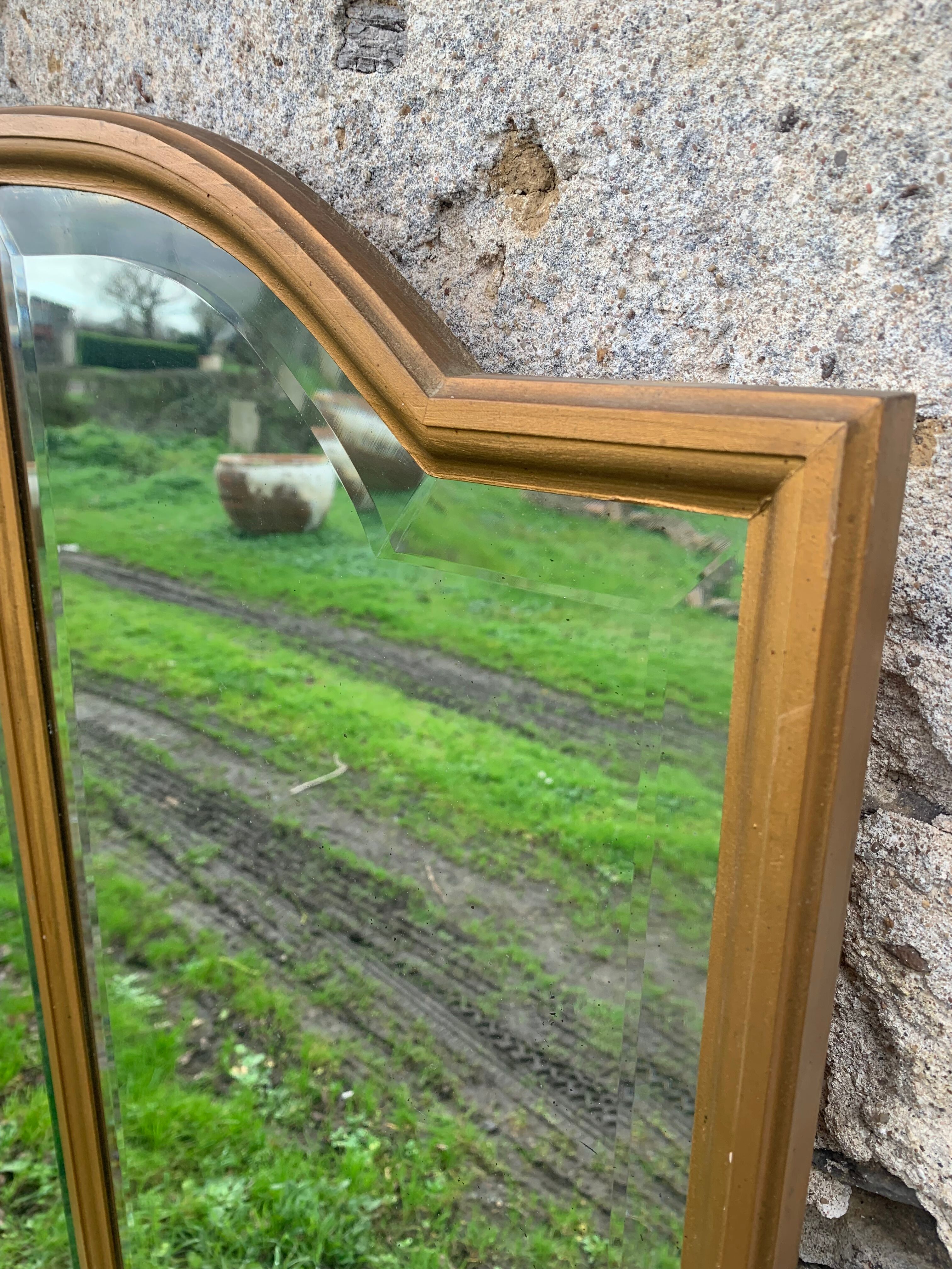 Large beveled antique mirror 75x150cm