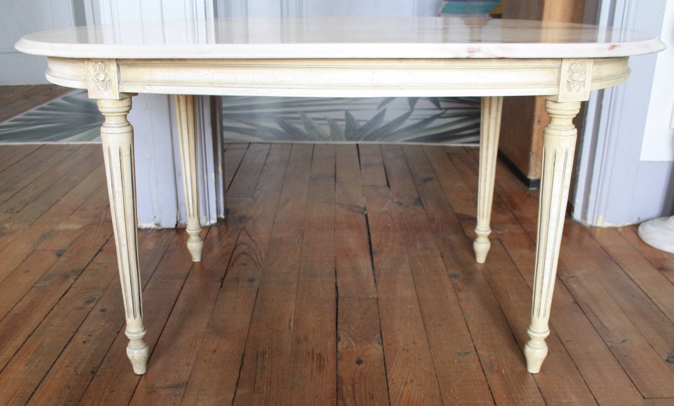 Table basse ovale marbre