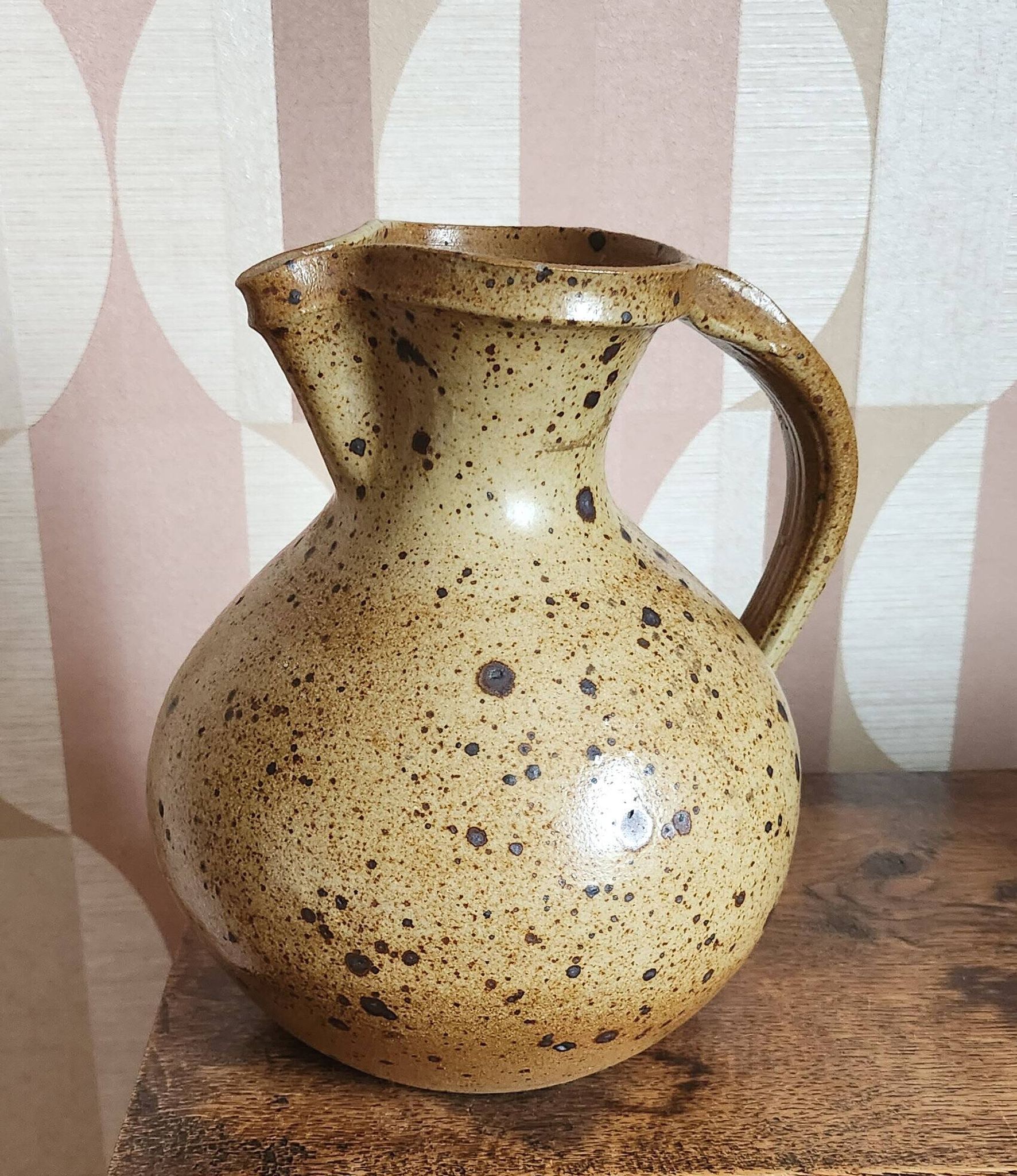 Pichet vase en grès pyrité 20 cm