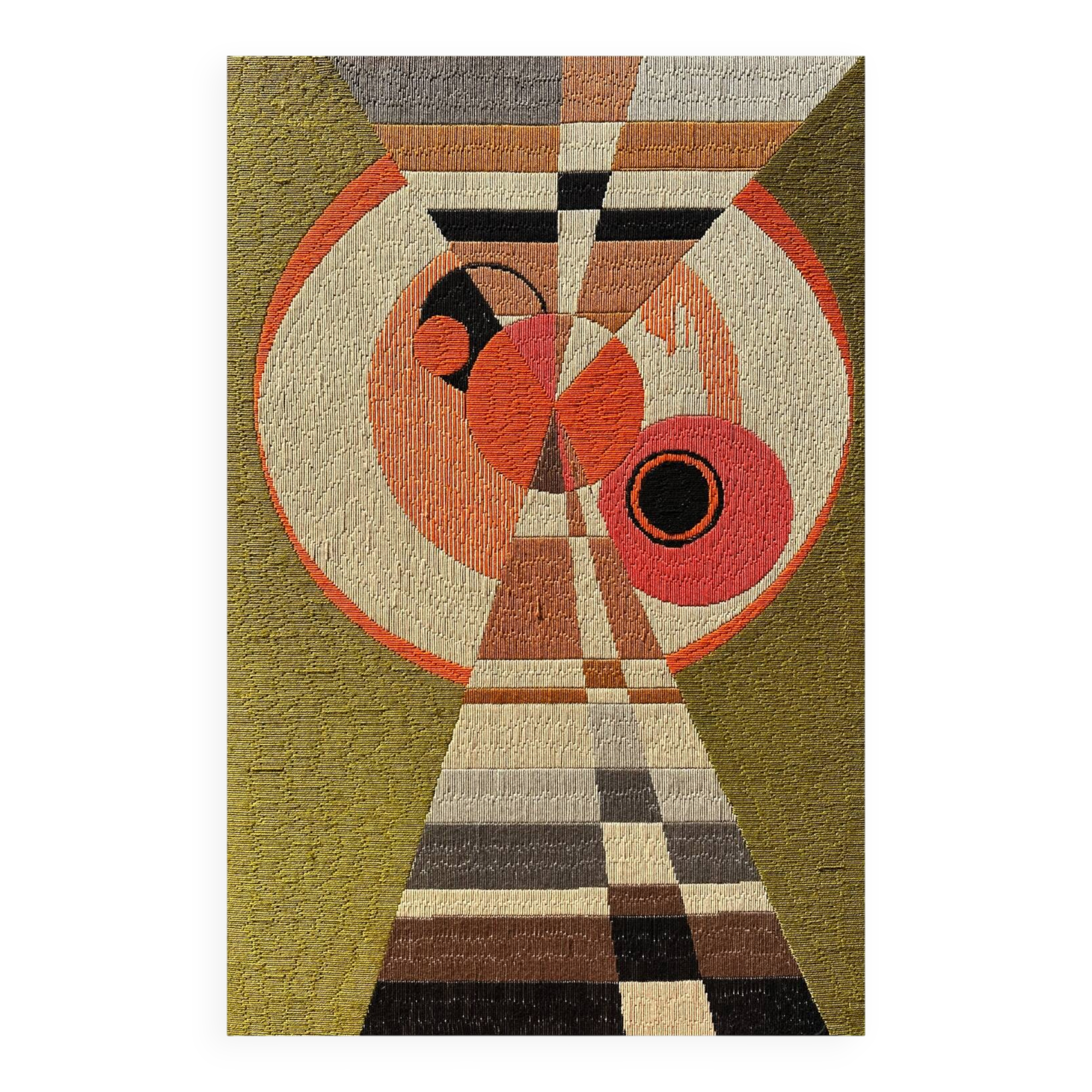 Large original kinetic tapestry OPart. France, 1970s