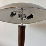 Lampe paquebot, champignon vintage en chrome et bois