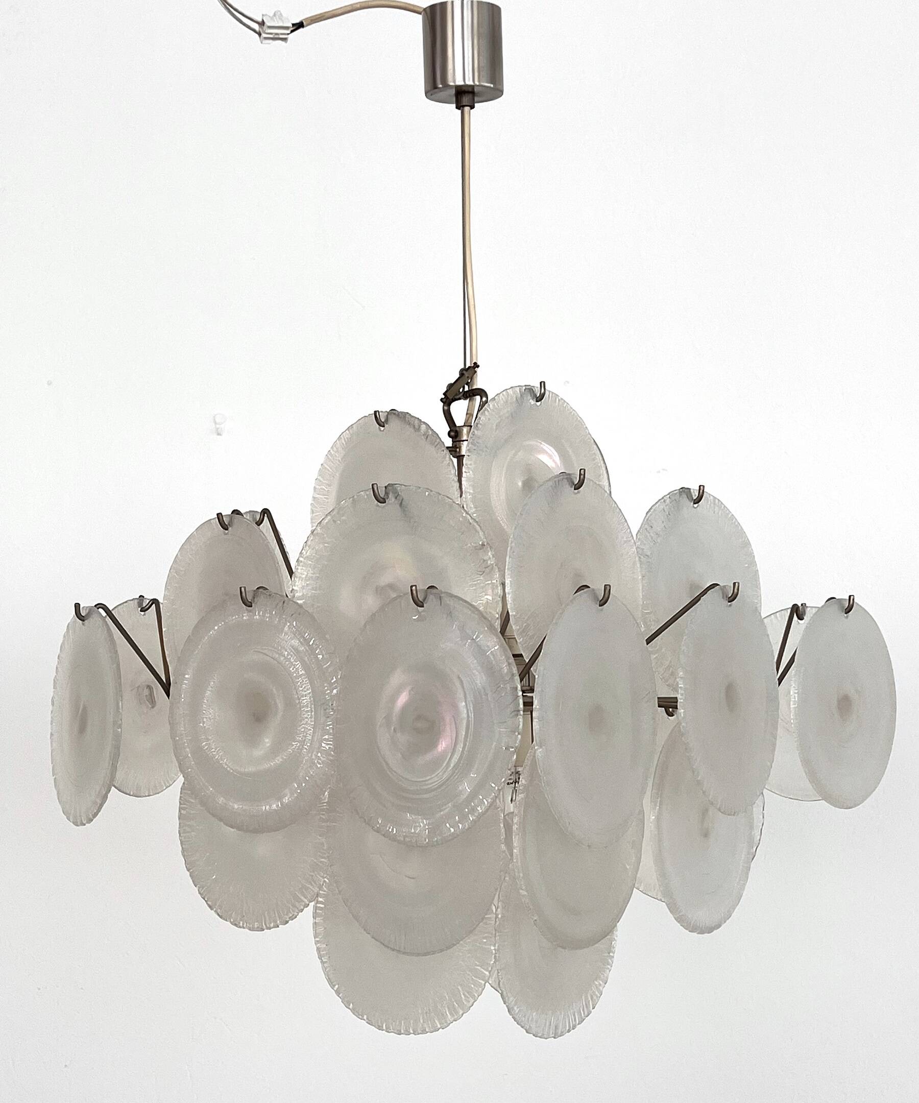 Italian Murano Chandelier by Carlo Nason for Mazzega, 70s