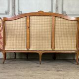 Louis XV Bench In Carved Beech And Moulded Corbeille File, 18th Century
