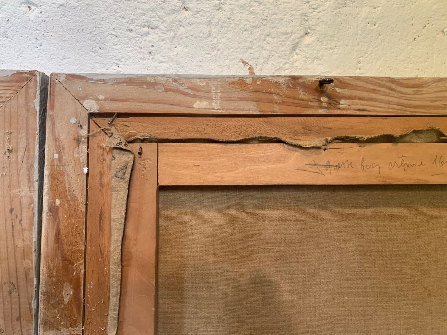 Pair paintings, oil on canvas still life pink flowers