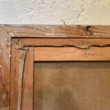 Pair paintings, oil on canvas still life pink flowers