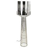 Grande lampe vintage en inox