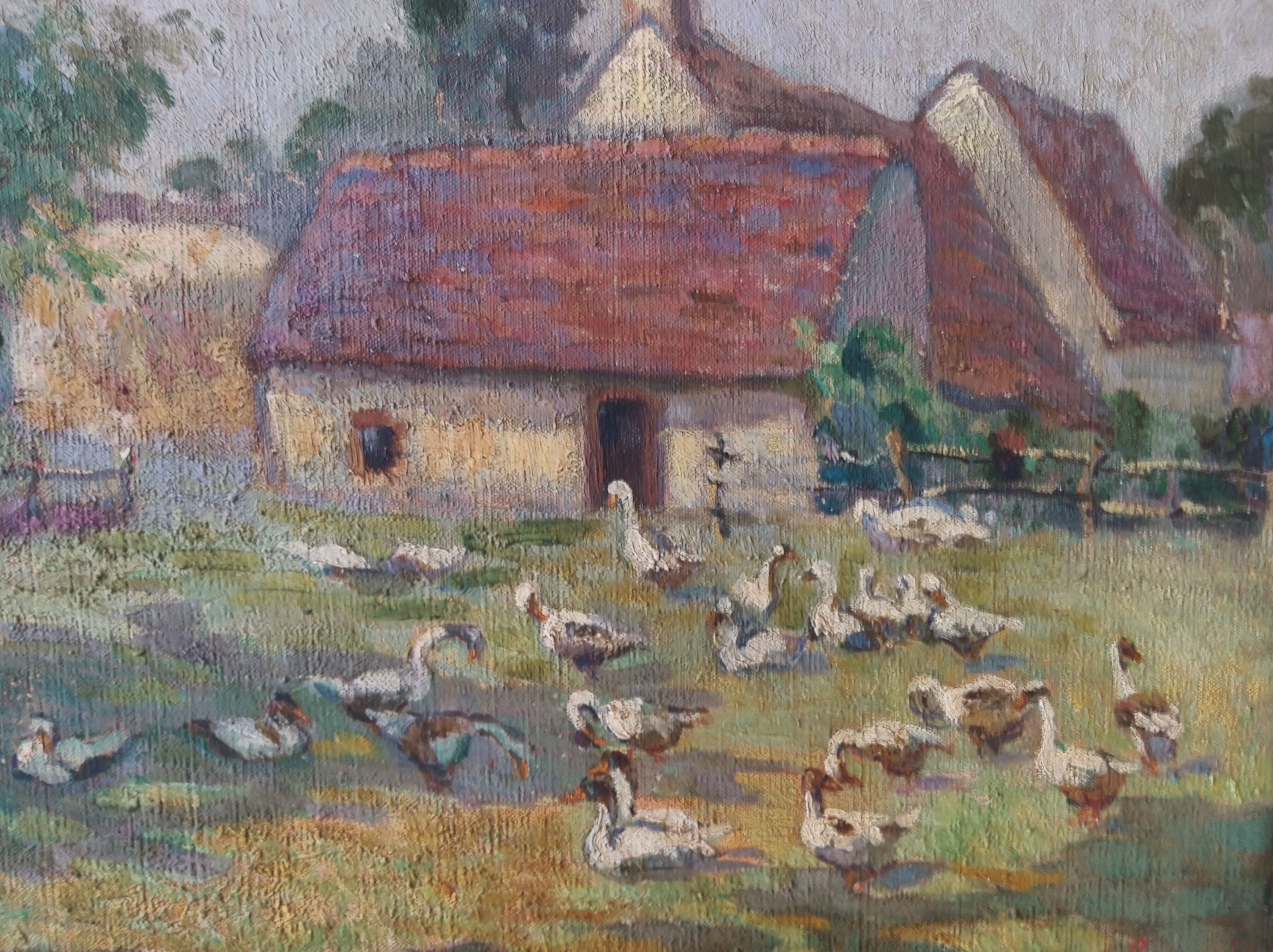 Table "farmyard" by Bourgain circa 1900