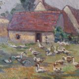 Table "farmyard" by Bourgain circa 1900